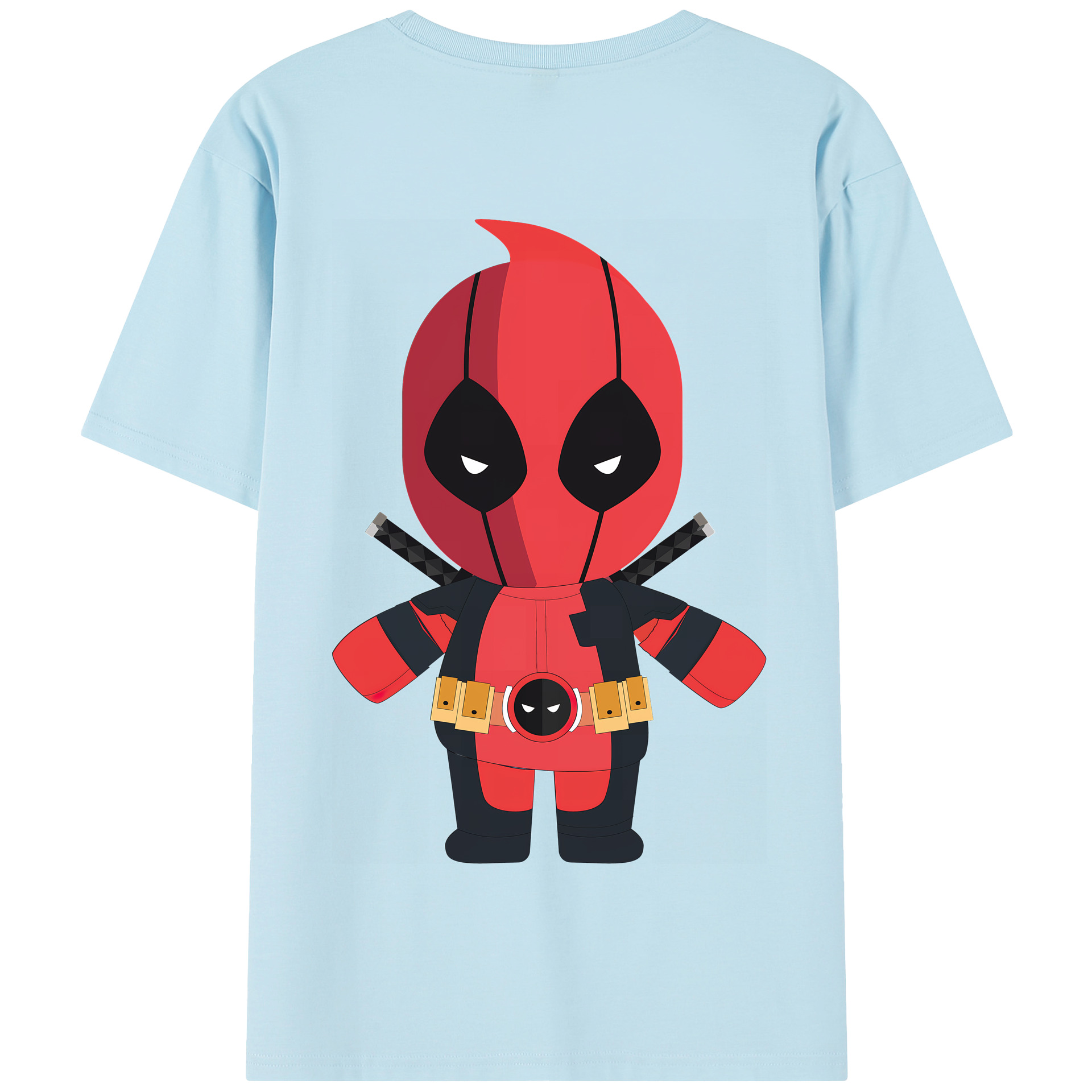 （画像用） Deadpool デッドプール 綿100％半袖Tシャツ（背面プリント）